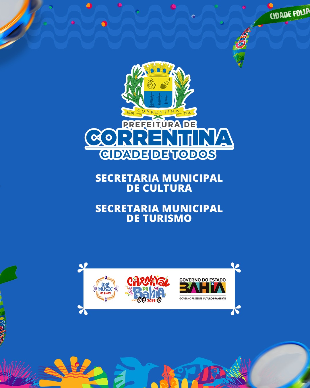 Página oito da programação de carnaval de Correntina - BA